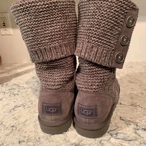 UGG Purl Cardy Knit Boots Dark gray 8 - Picture 2 of 4